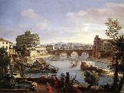 WITTEL, Caspar Andriaans van The Castel Sant Angelo from the South oil painting artist
